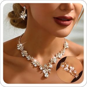 Silver Prom Jewelry Wedding Brides Necklace