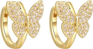 Gold Hoop Earrings for Women Pearl Earrings