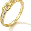 18K Gold Plated Sterling Silver Mother Daughter Rings – Double Heart