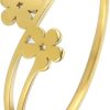 Minimalist Double flower Ring Gold,