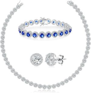 Gemsme 18K White Gold Plated Cubic Zirconia Tennis